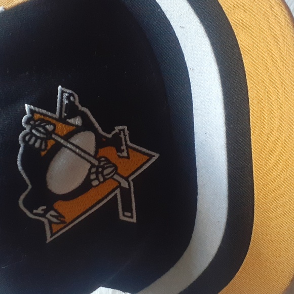 Vtg Mitchell & Ness NHL Pittsburgh Penguins Black Snapback Cap / Hat - Picture 6 of 8